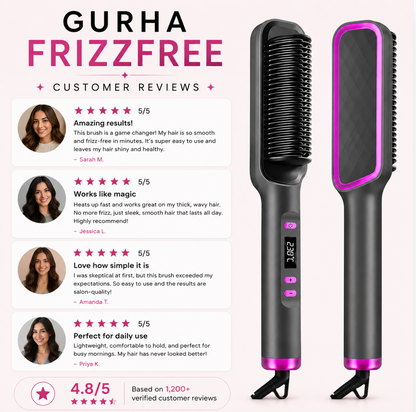 Gurha FrizzFree- Straightener brush comb