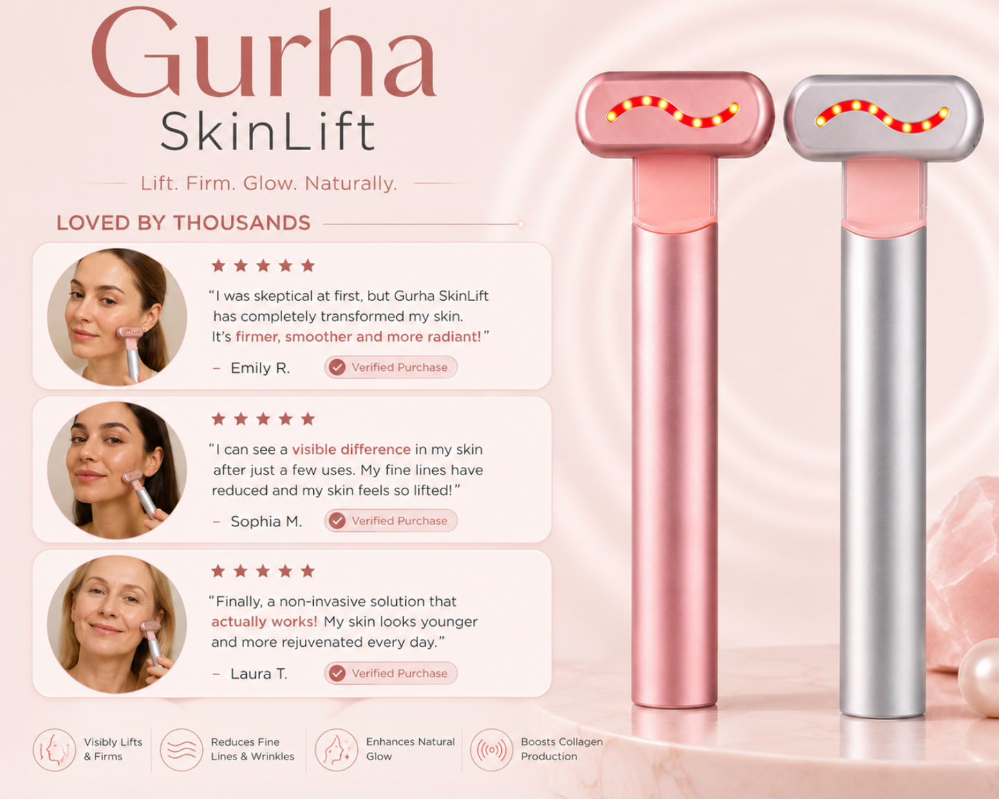 Gurha SkinLift- Micro current face lifting wand