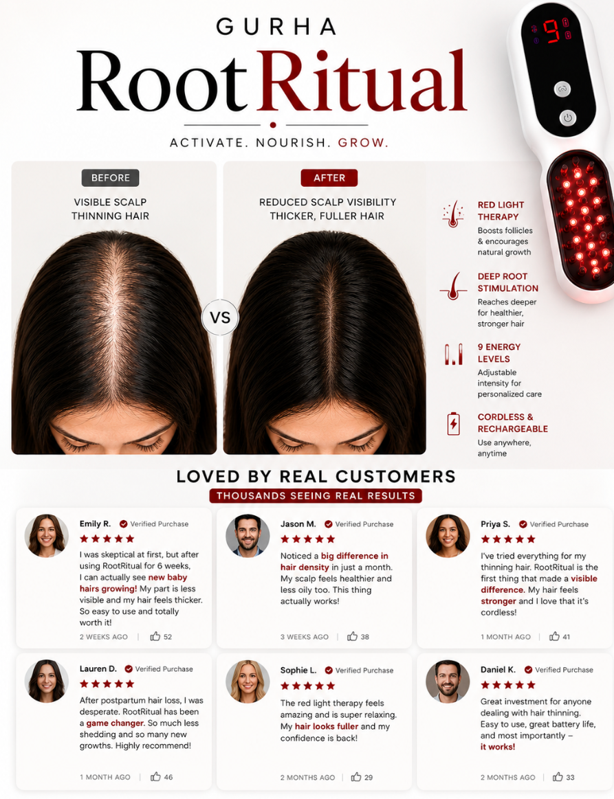 Gurha RootRitual- Anti hair loss massage comb